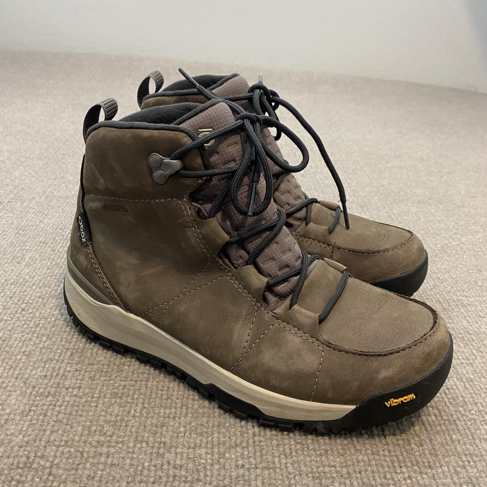 Oboz Boots Brown Nubuck Waterproof Ankle Snow Hiking Gorpcore Womens Size 8.5